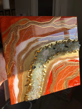 Load image into Gallery viewer, Resin Art| Handmade | Geode Art | Red Painting | Christmas Gift | Gifts