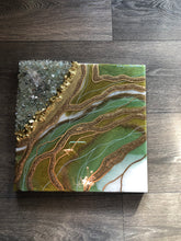 Load image into Gallery viewer, Resin Art| Handmade | Geode Art | Pink Painting | Christmas Gift | Gifts