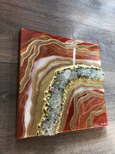 Load image into Gallery viewer, Resin Art| Handmade | Geode Art | Red Painting | Christmas Gift | Gifts