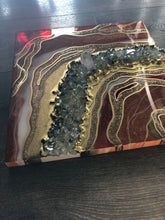 Load image into Gallery viewer, Resin Art| Handmade | Geode Art | Red Painting | Christmas Gift | Gifts