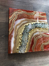 Load image into Gallery viewer, Resin Art| Handmade | Geode Art | Red Painting | Christmas Gift | Gifts
